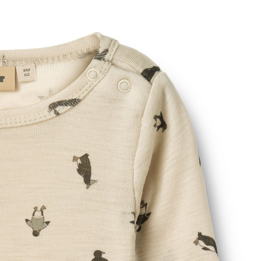 WHEAT Langarm Body LUCCA Merino Wool