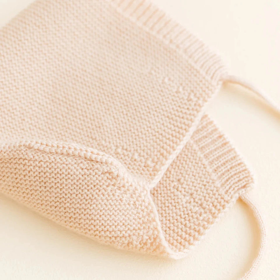 hvid Newborn Mütze Merino Wool