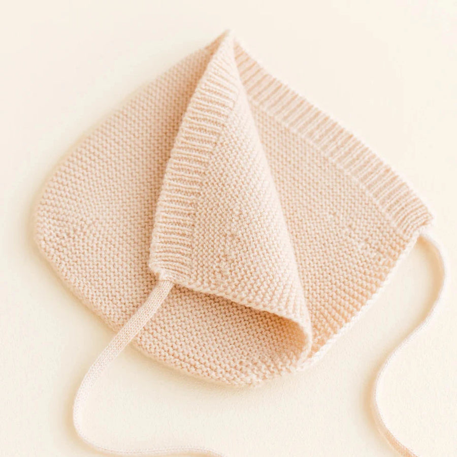 hvid Newborn Mütze Merino Wool