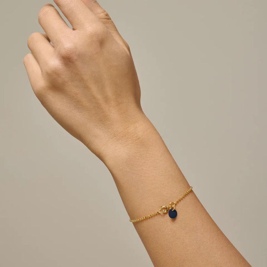 Enamel Copenhagen Armkette BALL CHAIN 18k Gold Plated Recycled Silver