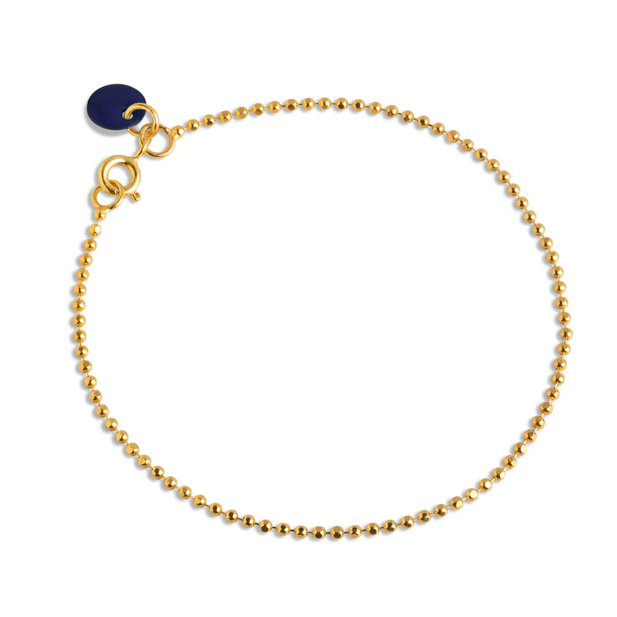 Enamel Copenhagen Armkette BALL CHAIN 18k Gold Plated Recycled Silver