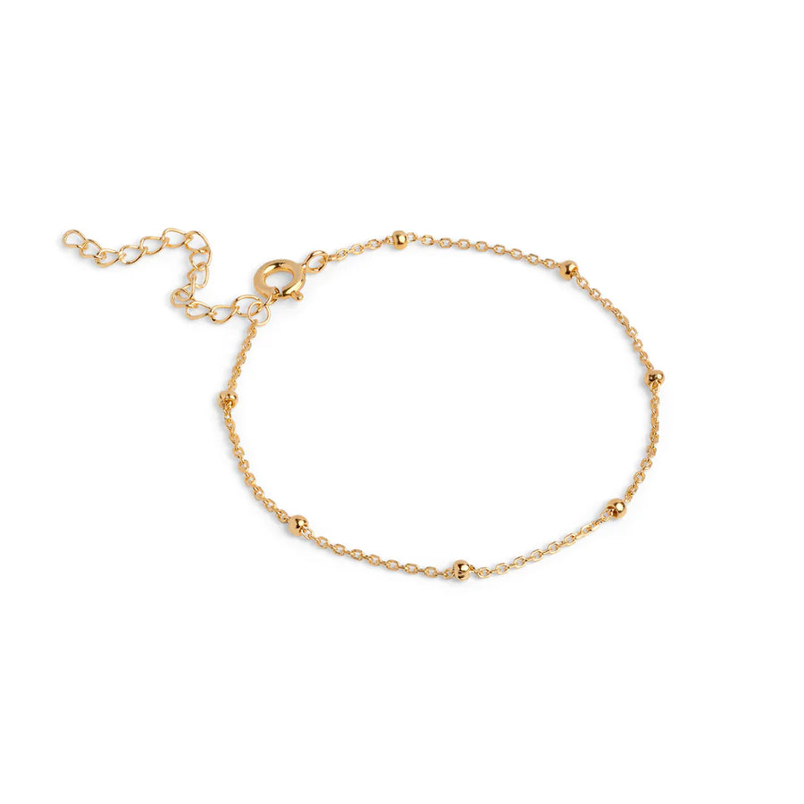 Enamel Copenhagen Armkette BEADED CHAIN 18k Gold Plated Recycled Silver