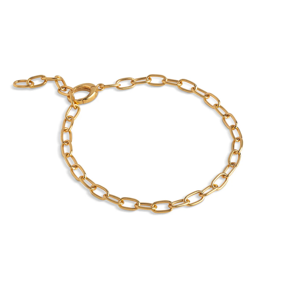 Enamel Copenhagen Armkette MEDIUM CHARM 18k Gold Plated Recycled Silver