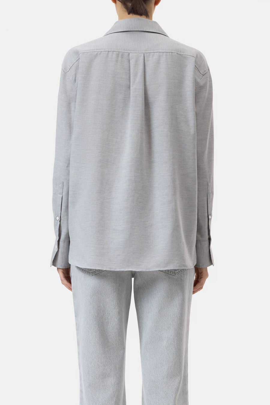 CLOSED Shirt Asymmetric Cotton Cashmere Blend