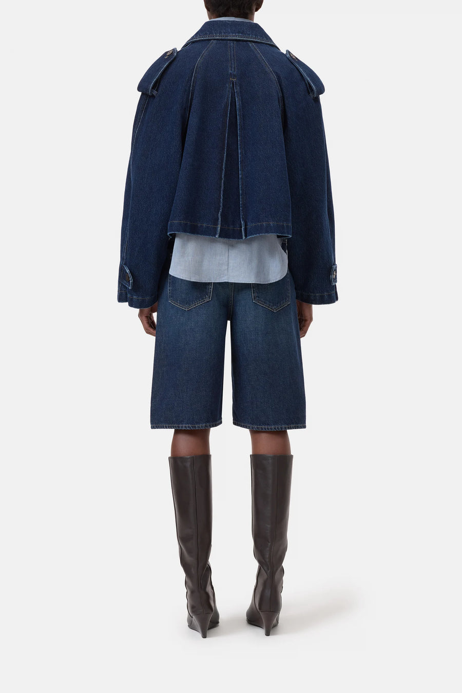 CLOSED Cropped Denim-Trench Cotton