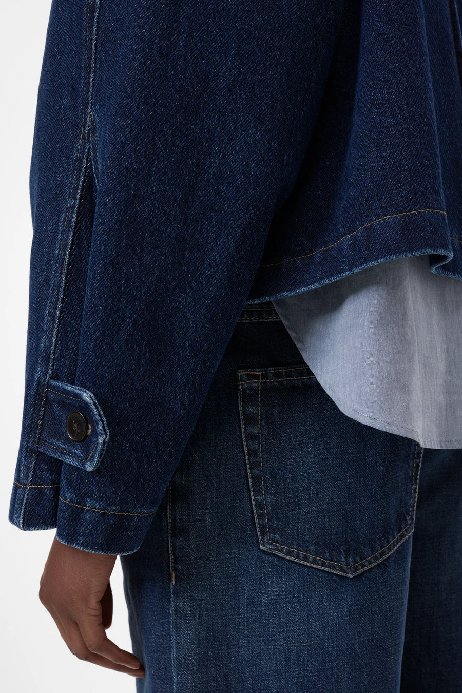 CLOSED Cropped Denim-Trench Cotton