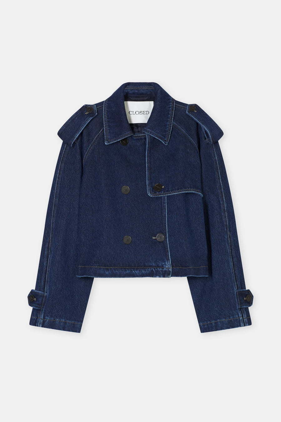 CLOSED Cropped Denim-Trench Cotton