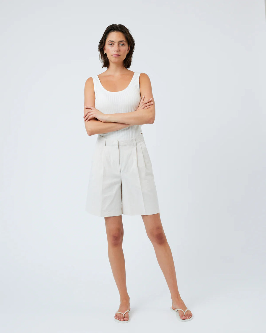 minimum Schicke Shorts mit Bundfalten DEBAS Cotton