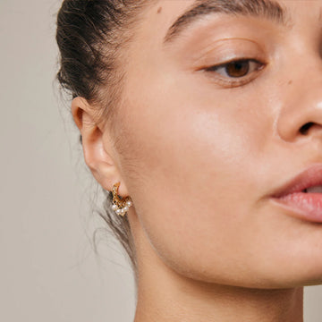 Enamel Copenhagen Ohrringe ASTRID 18k Gold Plated Recycled Silver