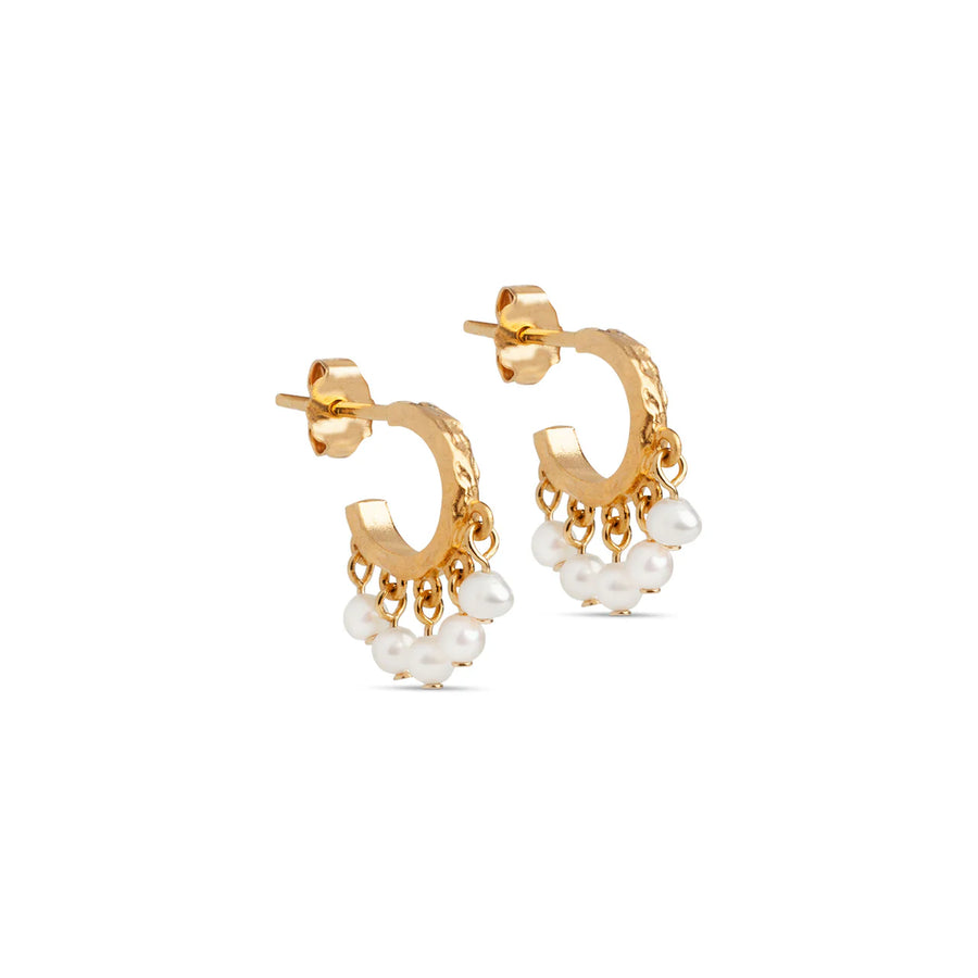 Enamel Copenhagen Ohrringe ASTRID 18k Gold Plated Recycled Silver