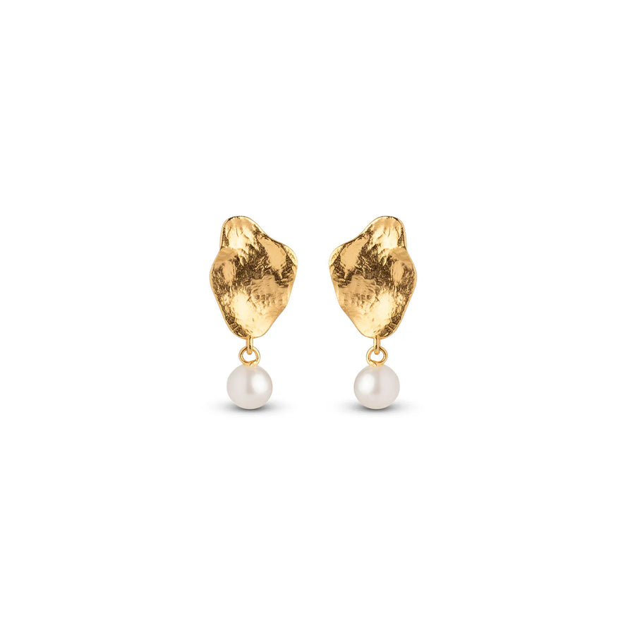 Enamel Copenhagen Ohrringe CAIA SMALL 18k Gold Plated Recycled Silver