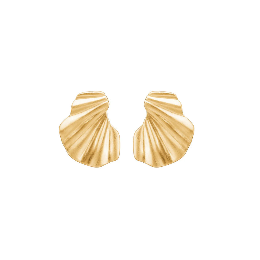 Enamel Copenhagen Ohrringe WAVE 18k Gold Plated Recycled Silver