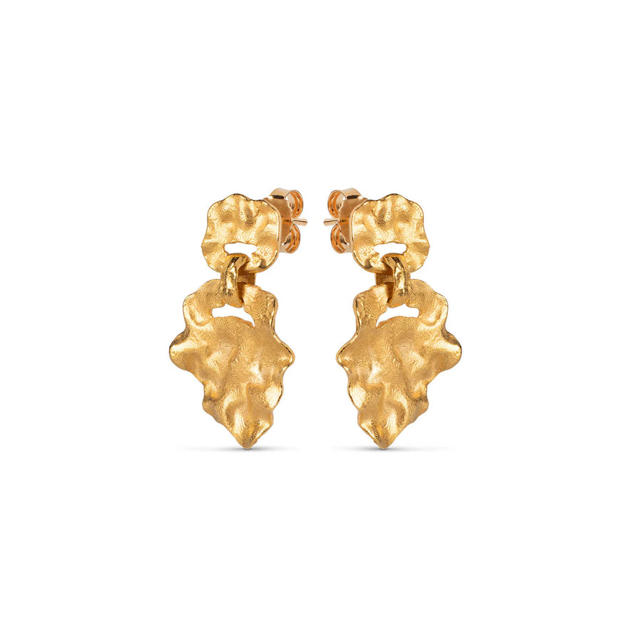 Enamel Copenhagen Ohrringe WINDY SMALL 18k Gold Plated Recycled Silver