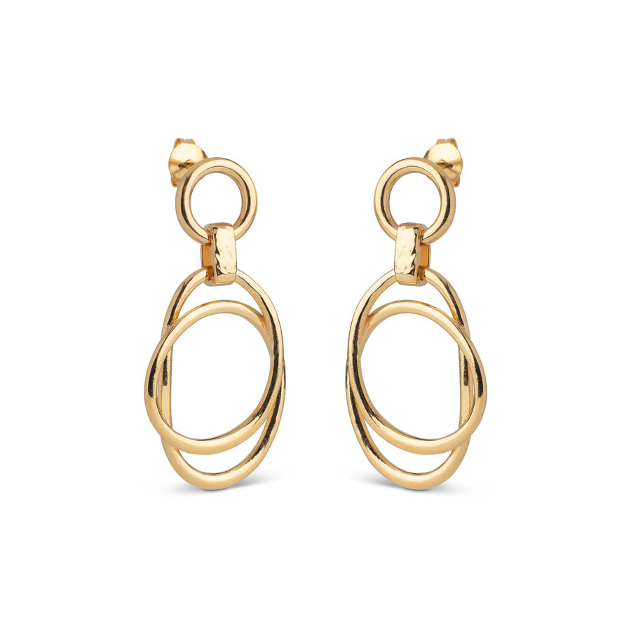 Enamel Copenhagen Ohrringe CARINA 18k Gold Plated Recycled Silver
