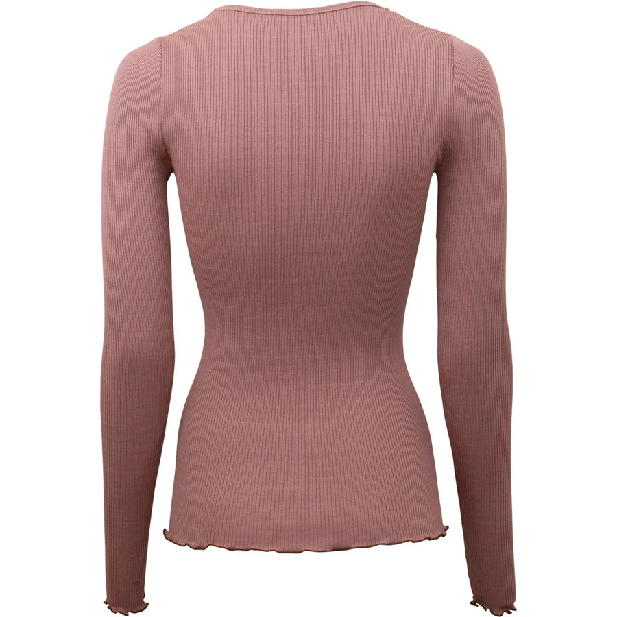 Minimalisma Langarmshirt GERDA-FRILL Silk-Cotton Blend