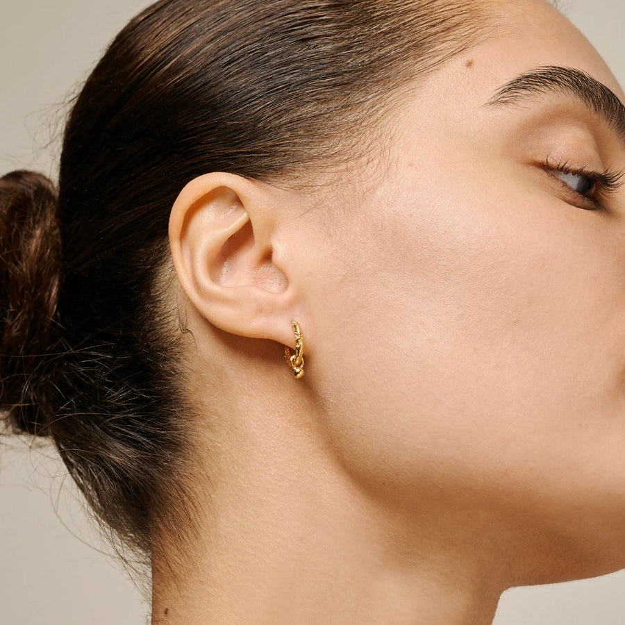 Enamel Copenhagen Ohrringe BELLE 18k Gold Plated Recycled Silver