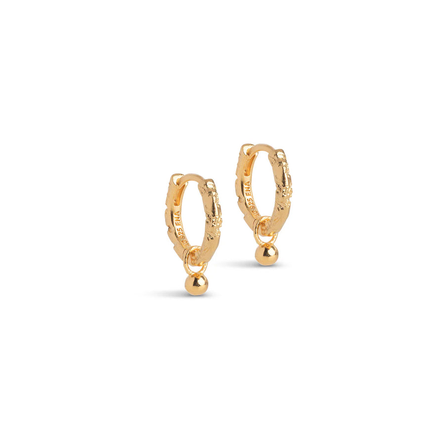 Enamel Copenhagen Ohrringe BELLE 18k Gold Plated Recycled Silver