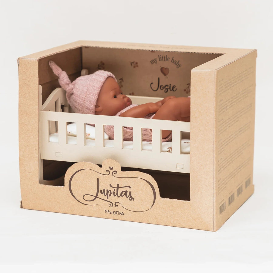 MRS. ERTHA Spielpuppe LUPITA mit Schaukelwiege