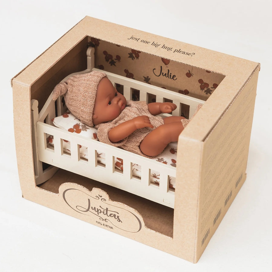 MRS. ERTHA Spielpuppe LUPITA mit Schaukelwiege