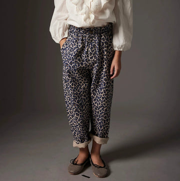COZMO Twill-Hosen mit Animalprint PAOLAK Organic Cotton