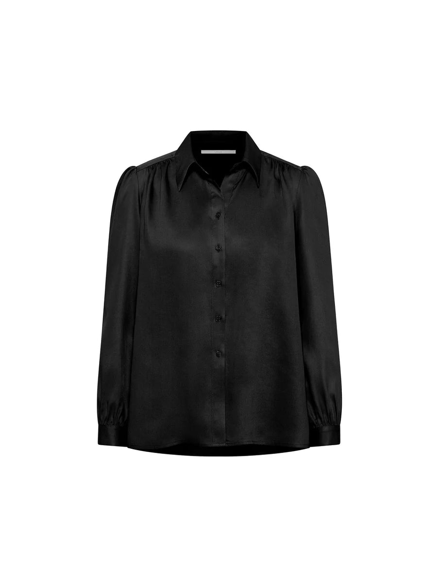 LANIUS Bluse mit Kräuseln aus TENCEL™ Lyocell