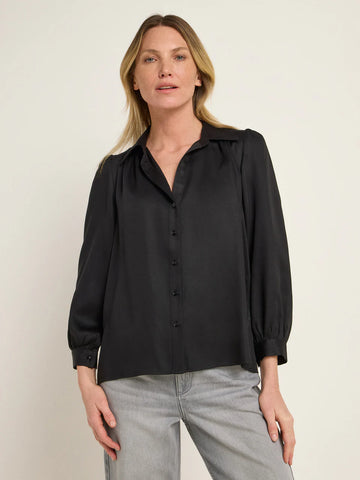LANIUS Bluse mit Kräuseln aus TENCEL™ Lyocell