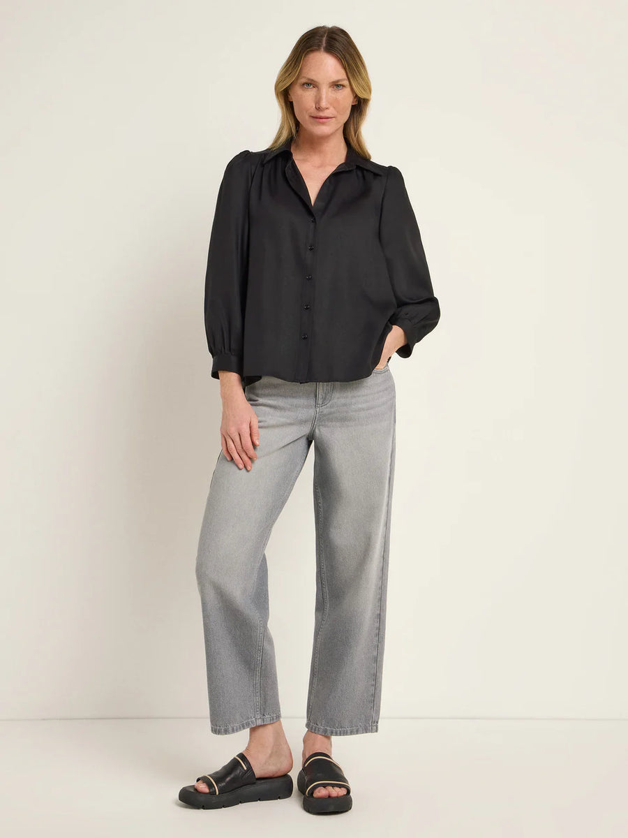 LANIUS Bluse mit Kräuseln aus TENCEL™ Lyocell