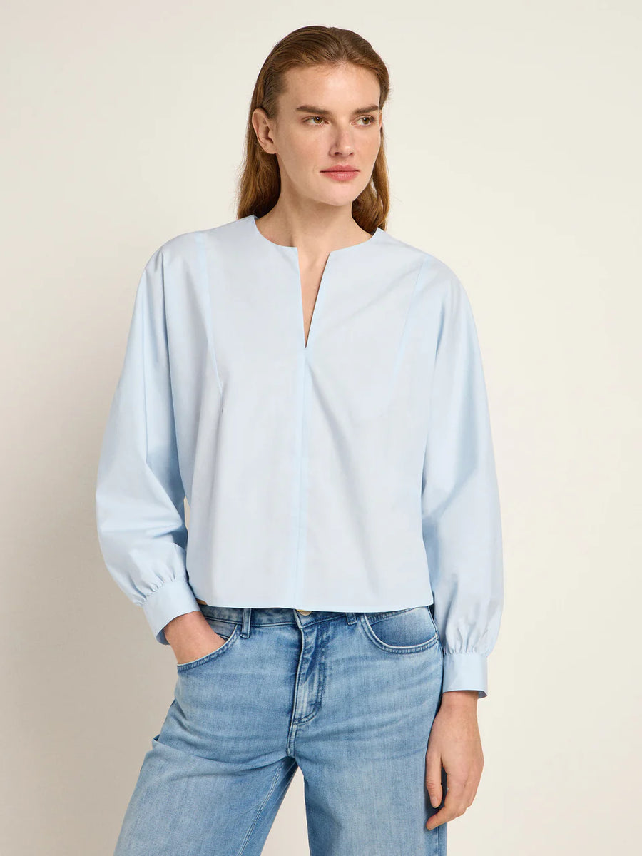 LANIUS Bluse mit Kräuseln Organic Cotton