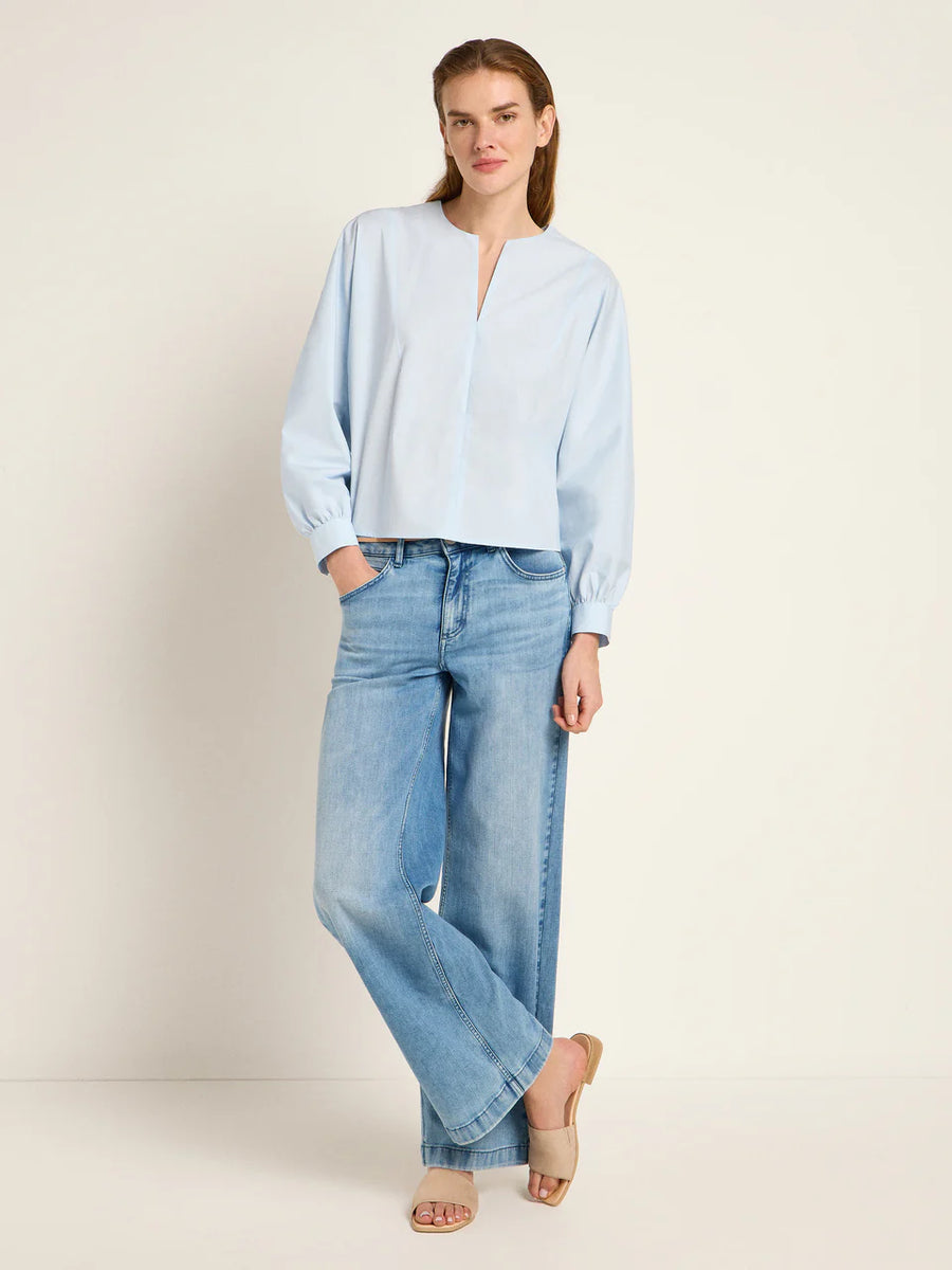 LANIUS Bluse mit Kräuseln Organic Cotton