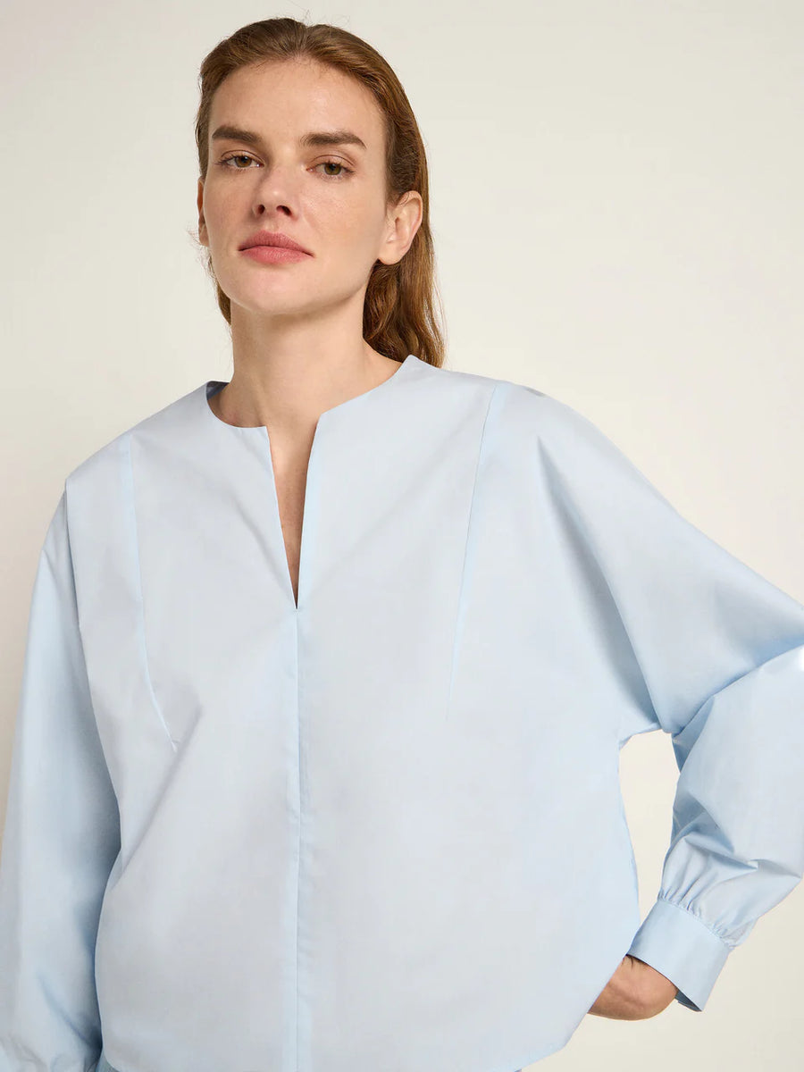 LANIUS Bluse mit Kräuseln Organic Cotton