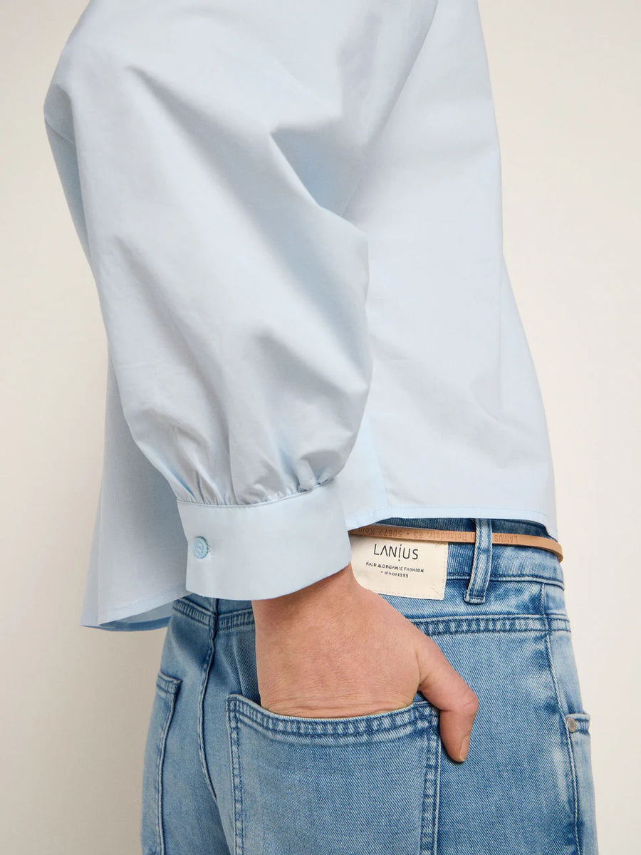 LANIUS Bluse mit Kräuseln Organic Cotton