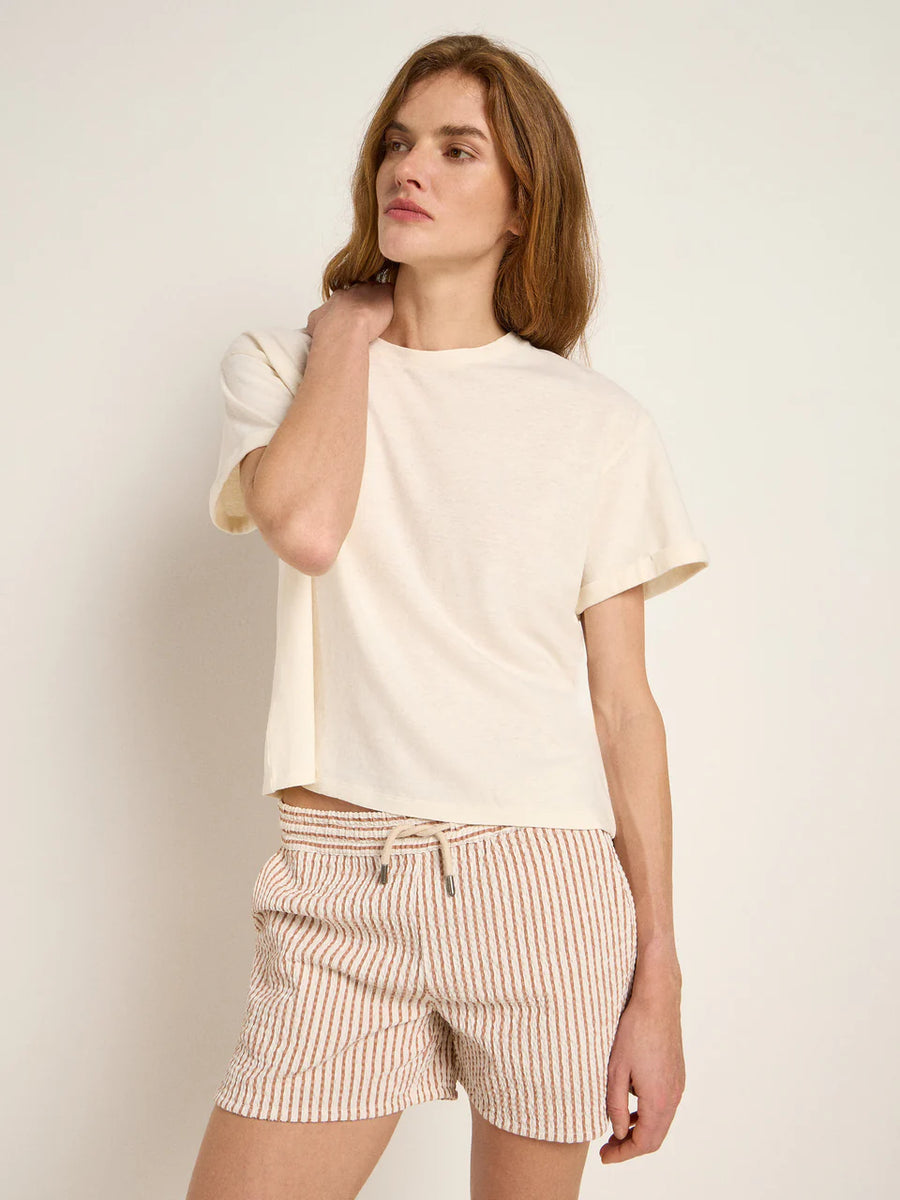 LANIUS Kurzarmshirt OCS Hemp Organic Cotton Mix