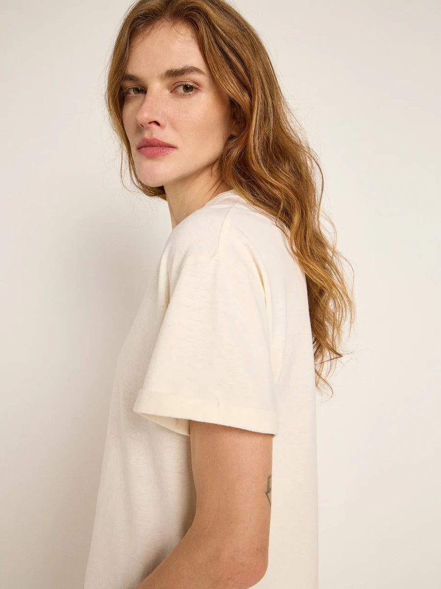 LANIUS Kurzarmshirt OCS Hemp Organic Cotton Mix