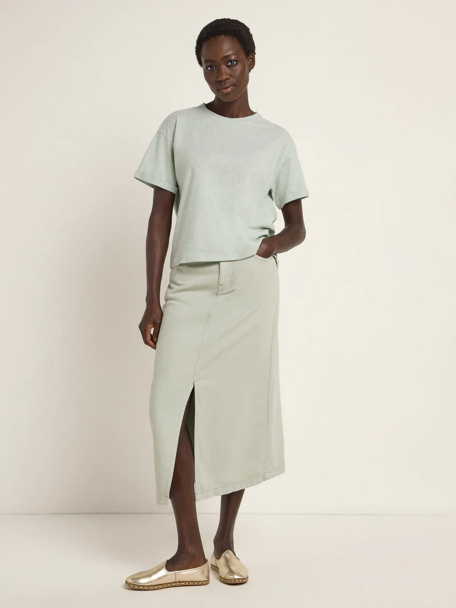 LANIUS Kurzarmshirt OCS Hemp Organic Cotton Mix