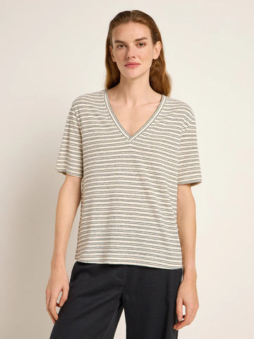 LANIUS Streifenshirt OCS Organic Cotton Hemp Mix