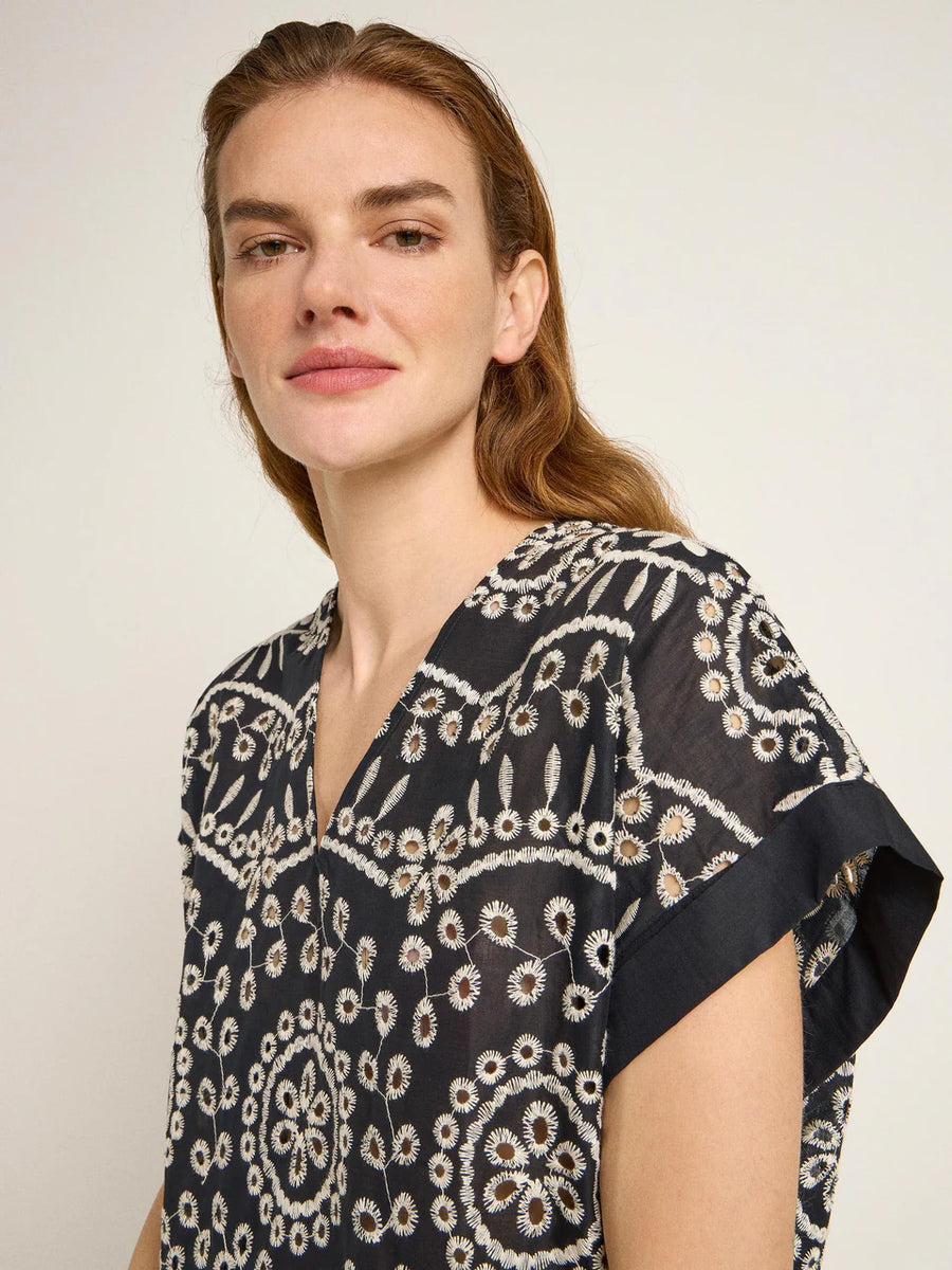 LANIUS Blusenshirt mit Stickerei Organic Cotton