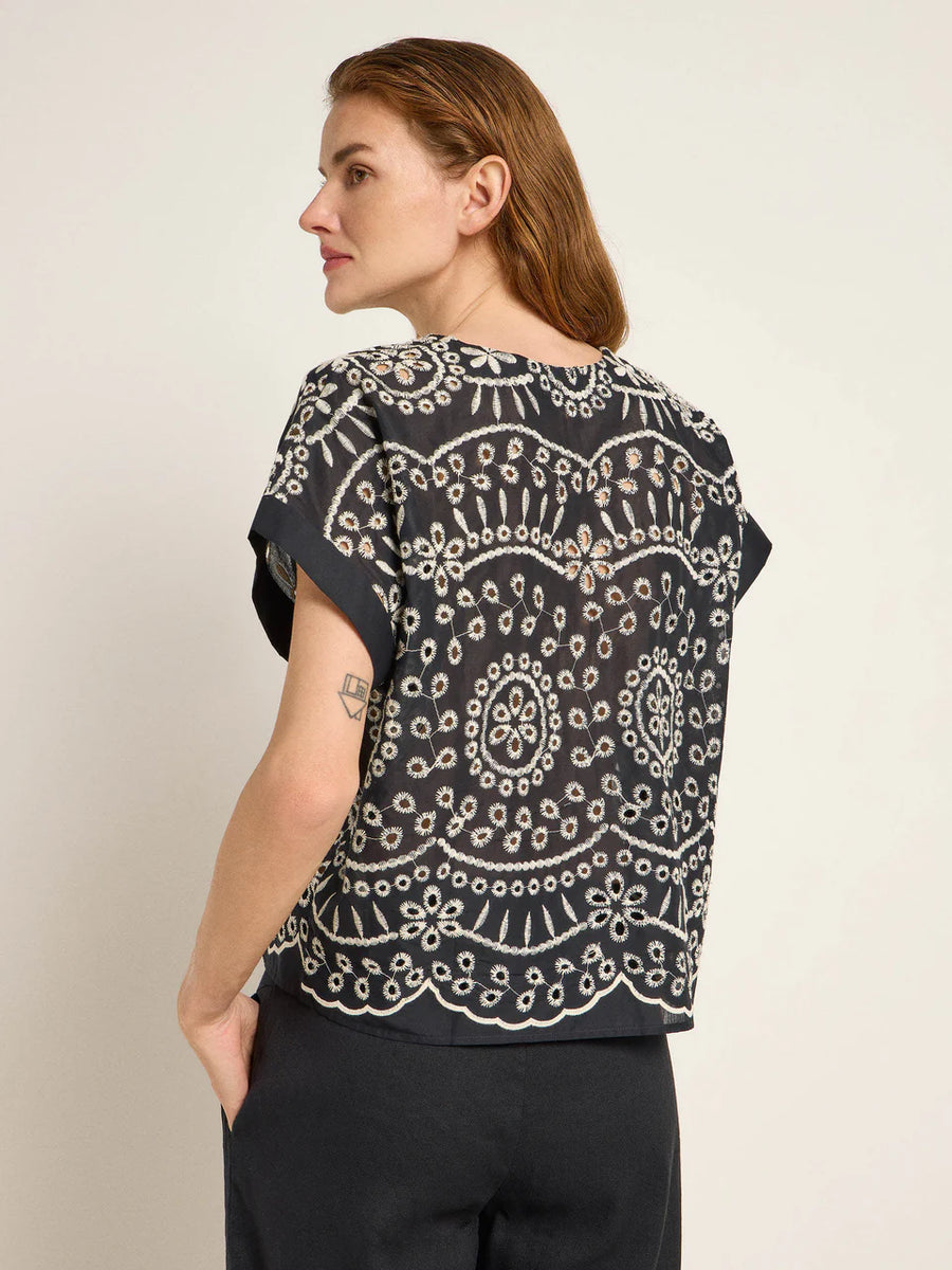 LANIUS Blusenshirt mit Stickerei Organic Cotton