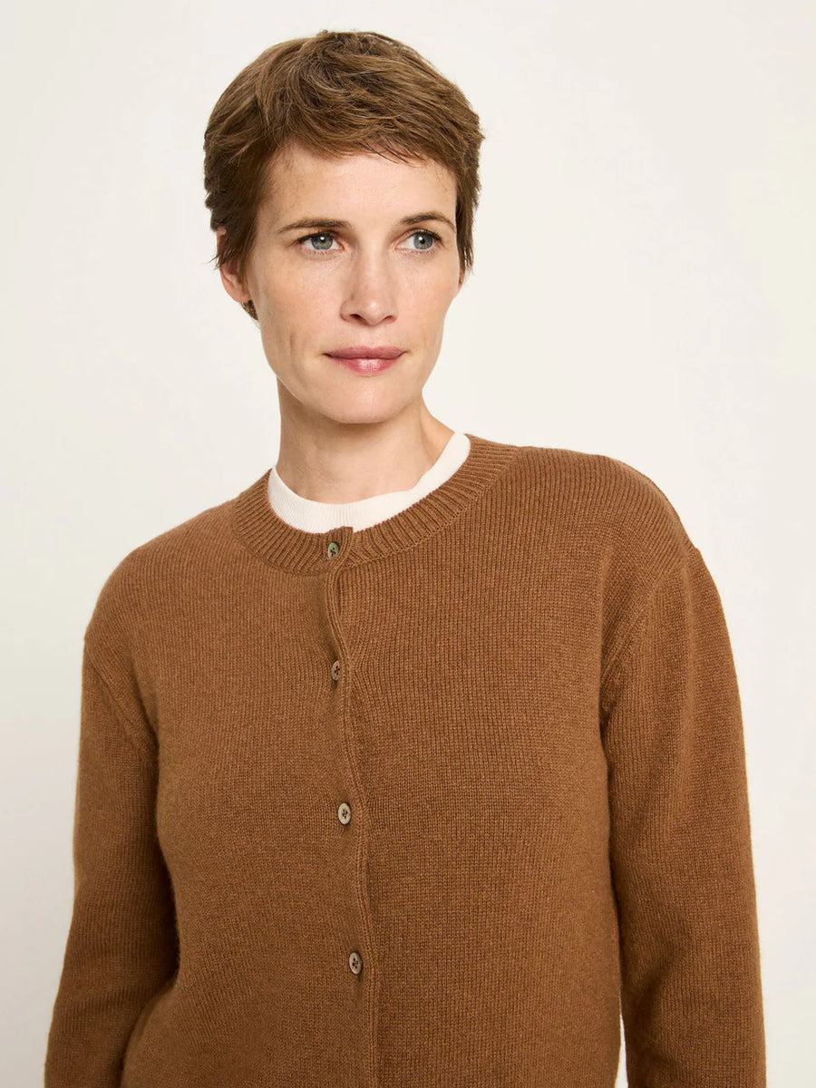 LANIUS Boxy Strickjacke Organic Wool Cotton Mix