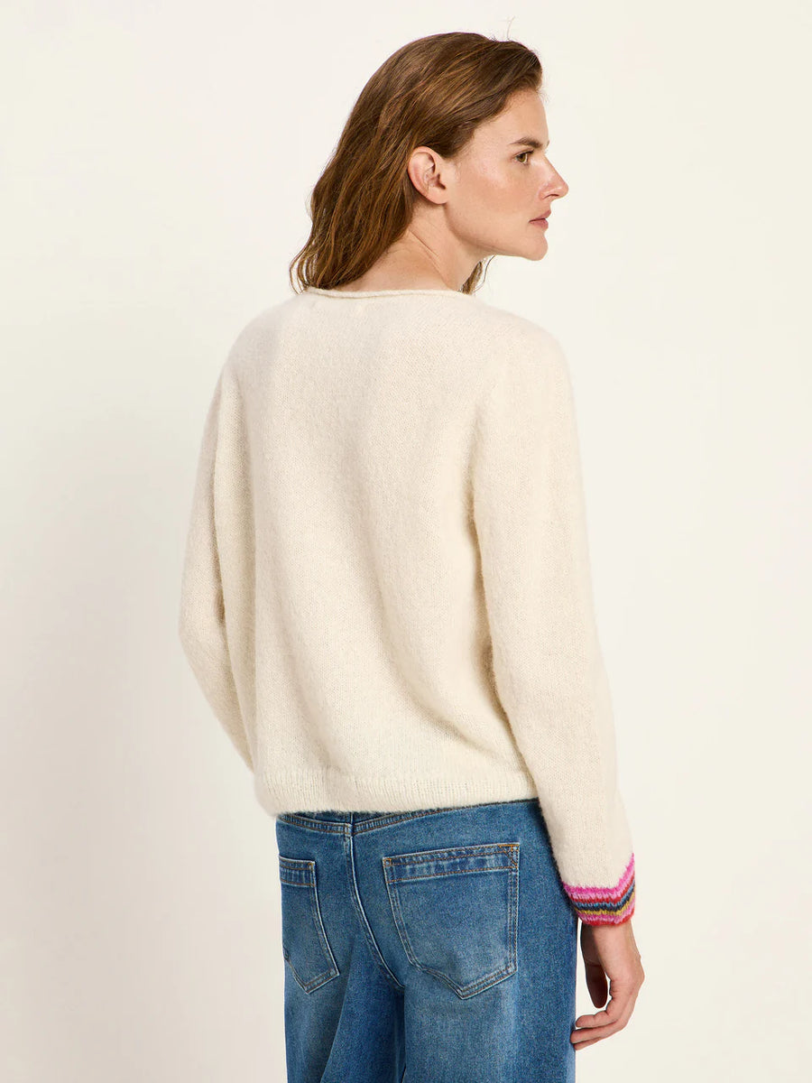 LANIUS Pullover mit Stickerei Alpaca Mix