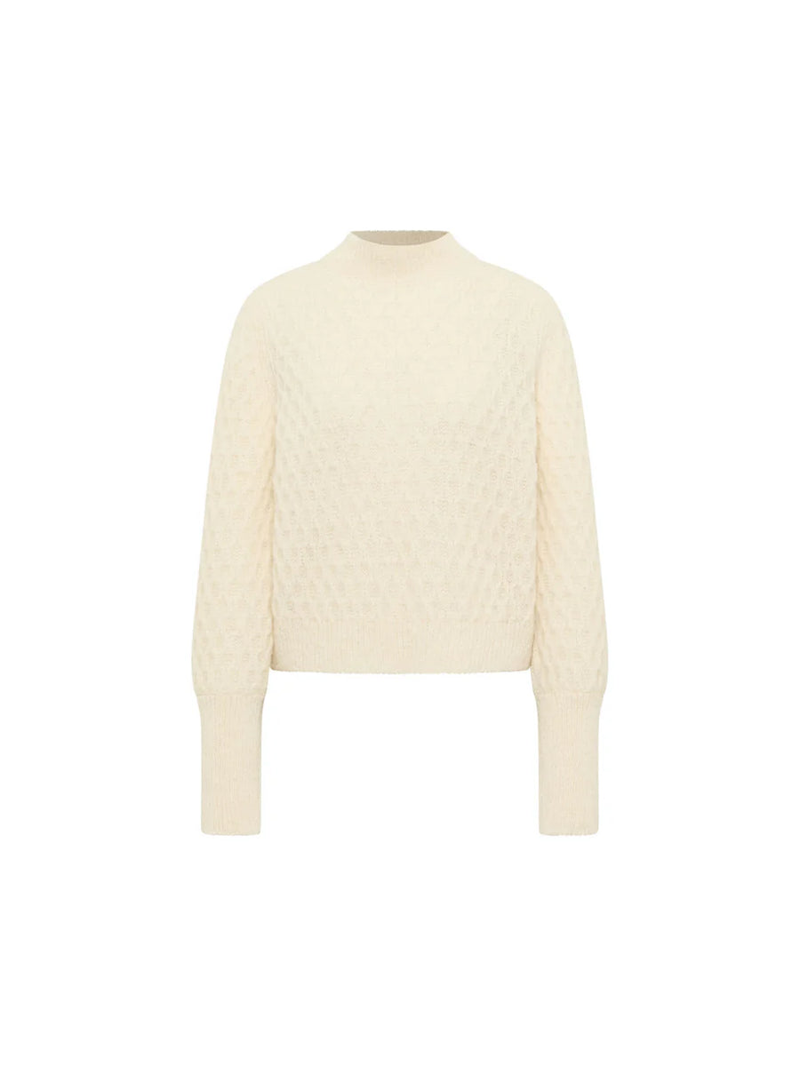 LANIUS Pullover mit Zopfstrick Alpaca Mix