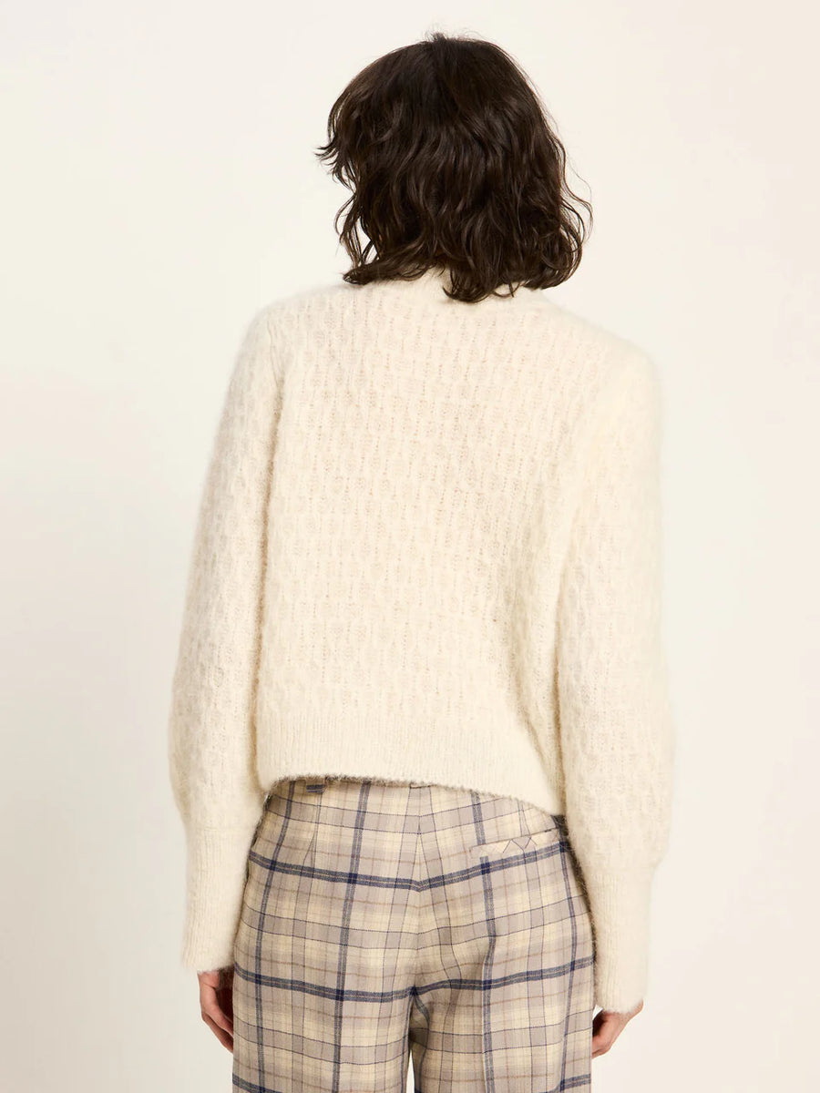 LANIUS Pullover mit Zopfstrick Alpaca Mix