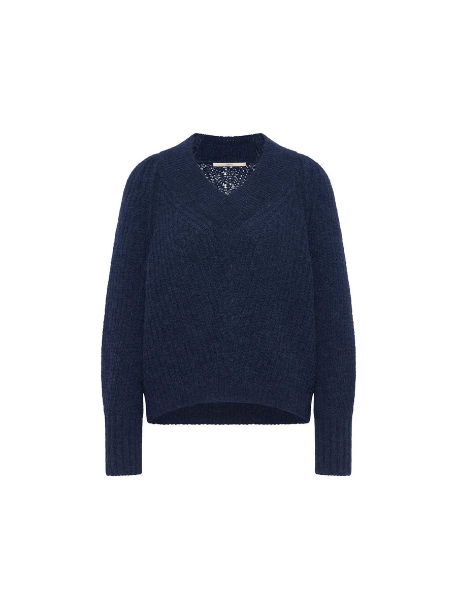 LANIUS Pullover mit V-Ausschnitt Alpaca Mix