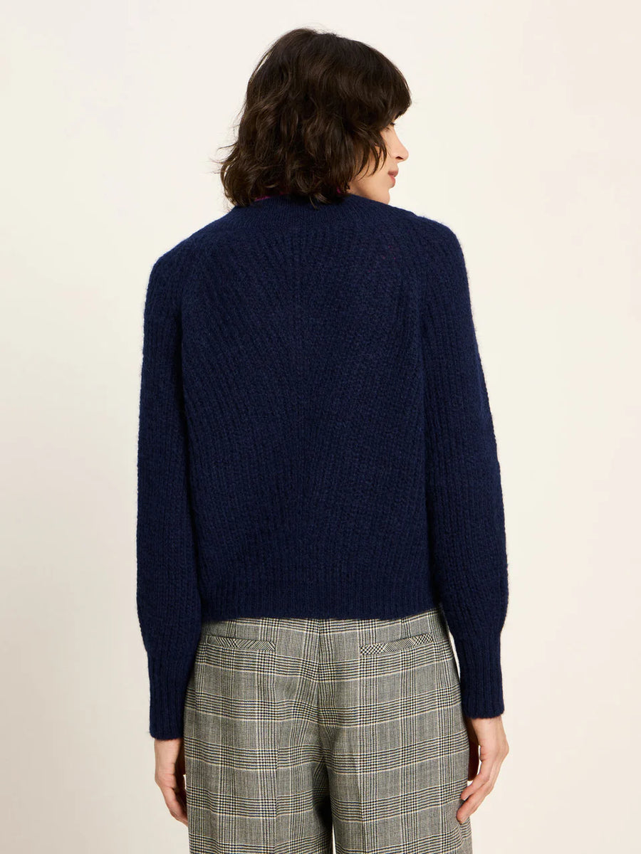 LANIUS Pullover mit V-Ausschnitt Alpaca Mix