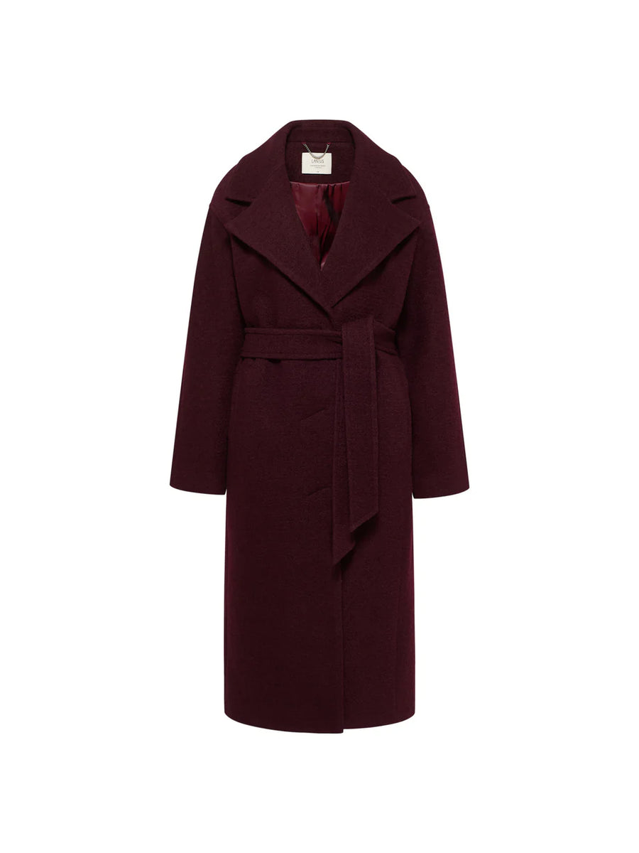 LANIUS Walkmantel mit Revers GOTS Organic Wool Cotton Mix