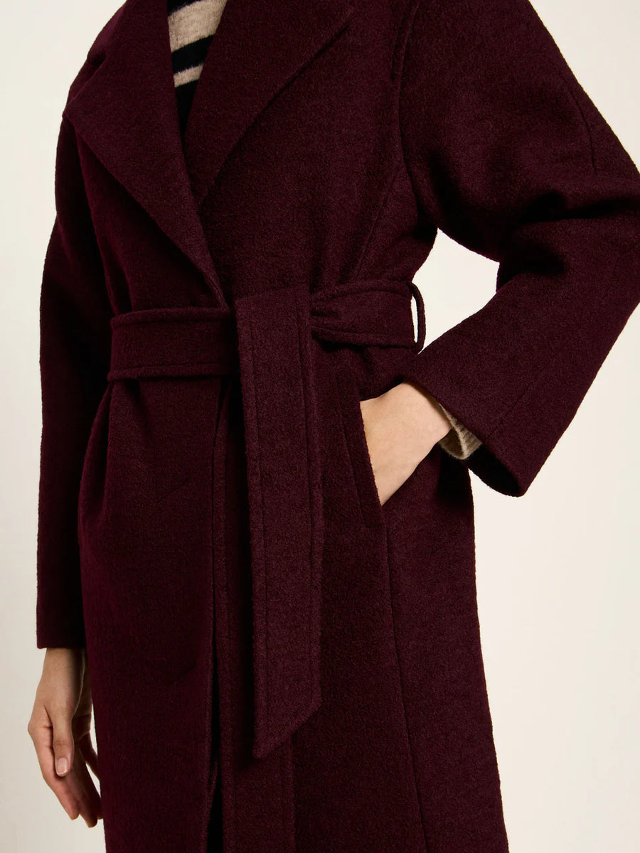 LANIUS Walkmantel mit Revers GOTS Organic Wool Cotton Mix