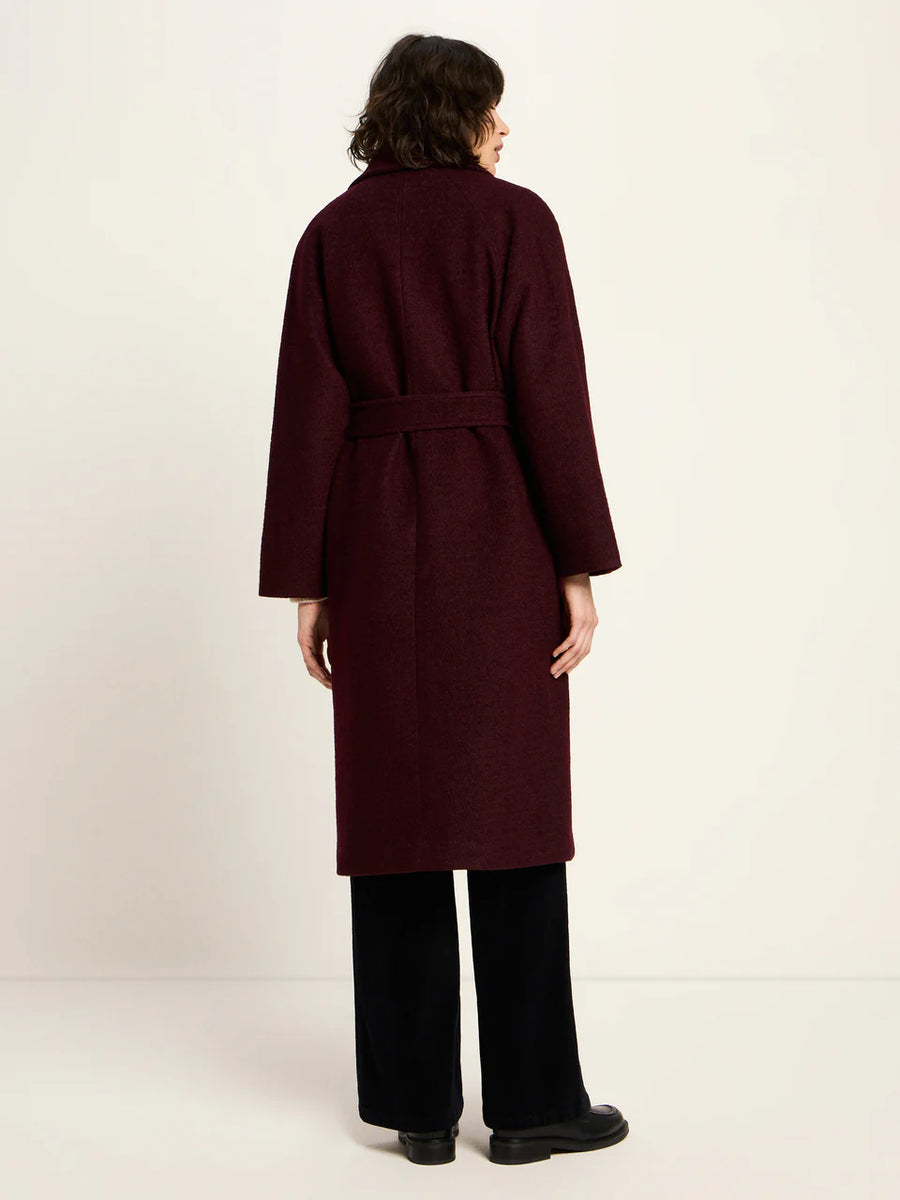 LANIUS Walkmantel mit Revers GOTS Organic Wool Cotton Mix
