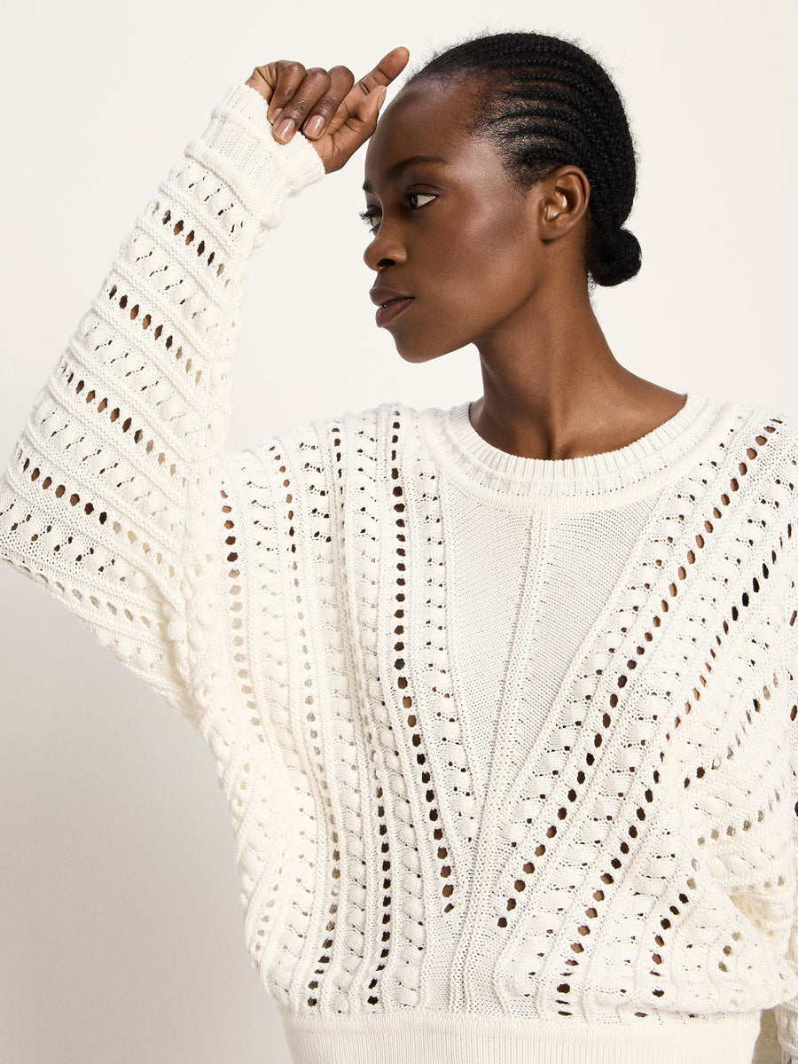 LANIUS Ajour-Pullover GOTS Organic Cotton