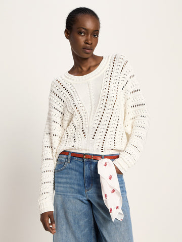 LANIUS Ajour-Pullover GOTS Organic Cotton