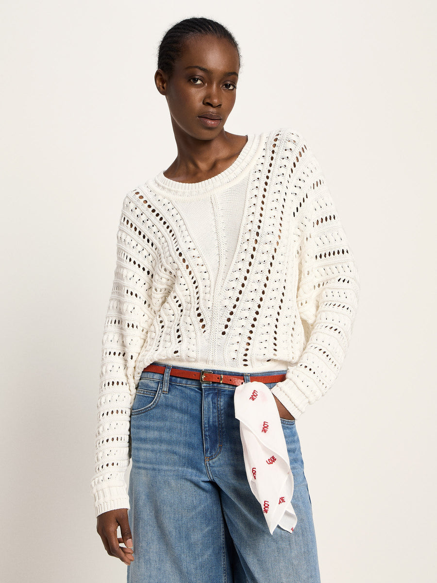 LANIUS Ajour-Pullover GOTS Organic Cotton
