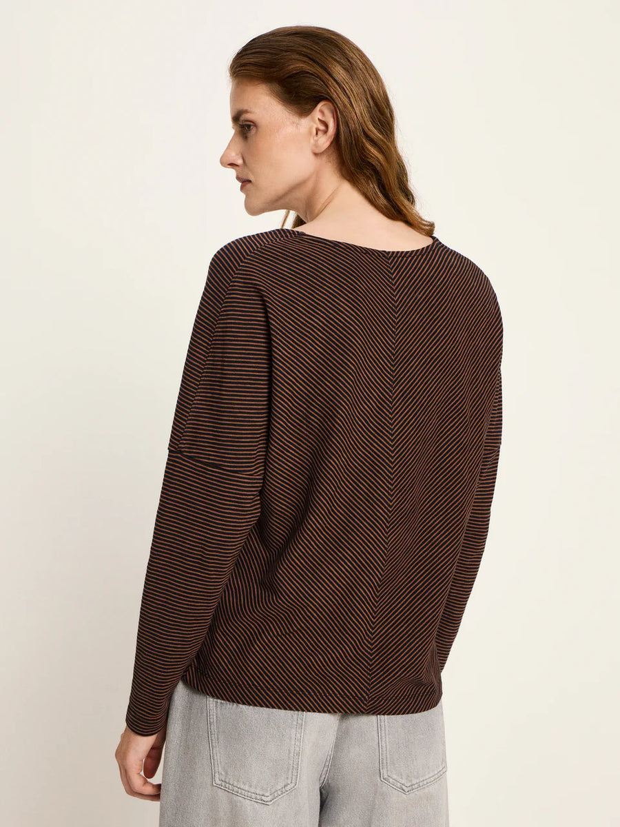 LANIUS Shirt GOTS mit V-Ausschnitt Organic Cotton